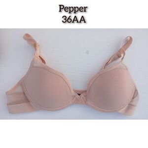 Pepper Women's Soft Pink Bra 36AA Underwire